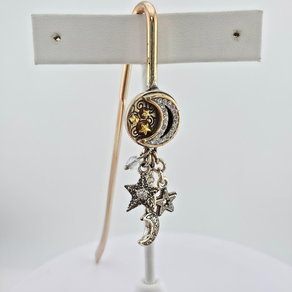 BRIGHTON 'Dreamscape Celestial' Hook Bookmark Crystal Scroll Gold Silver Plate